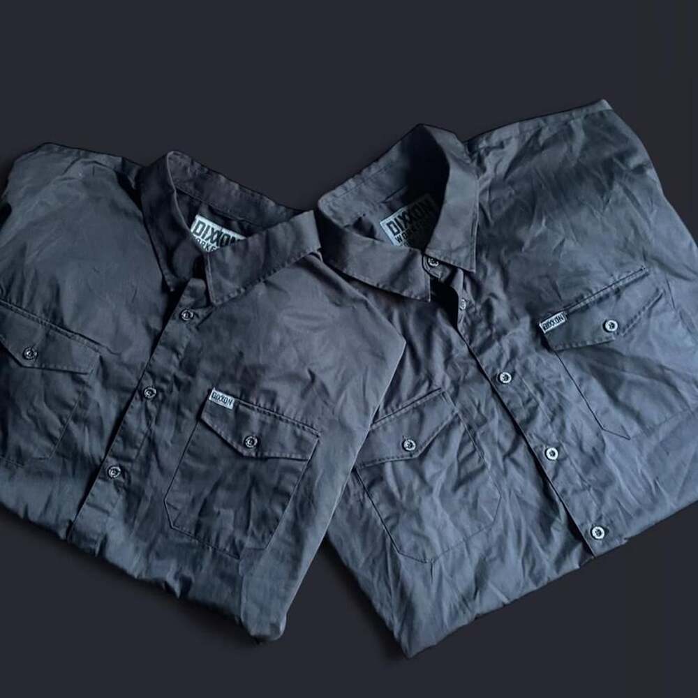 Dixxon Workforce Button Up Shirt Men’s 5XL Black Lot of 2.